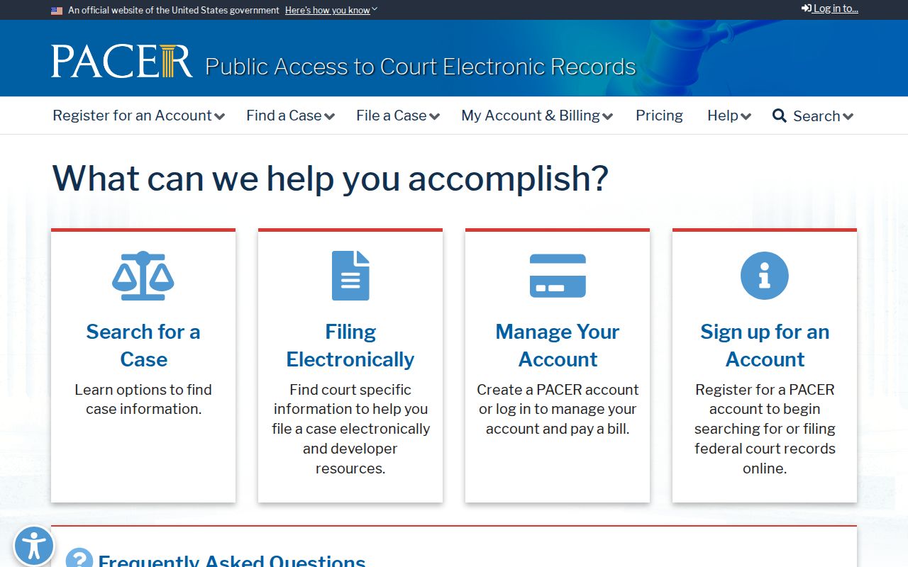 Lauderdale County court dockets PACER federal record access