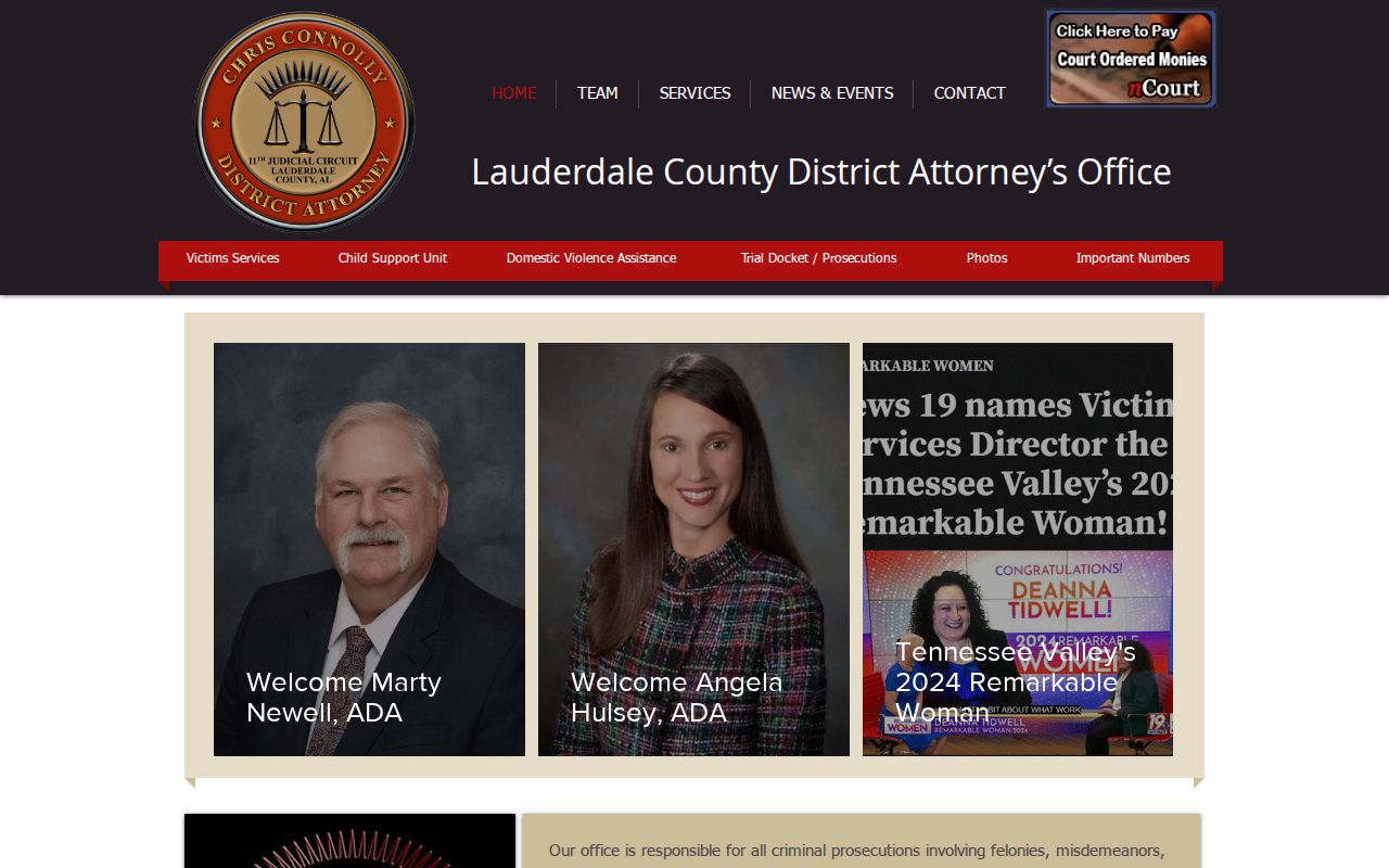 Lauderdale County criminal court records District Attorney homepage