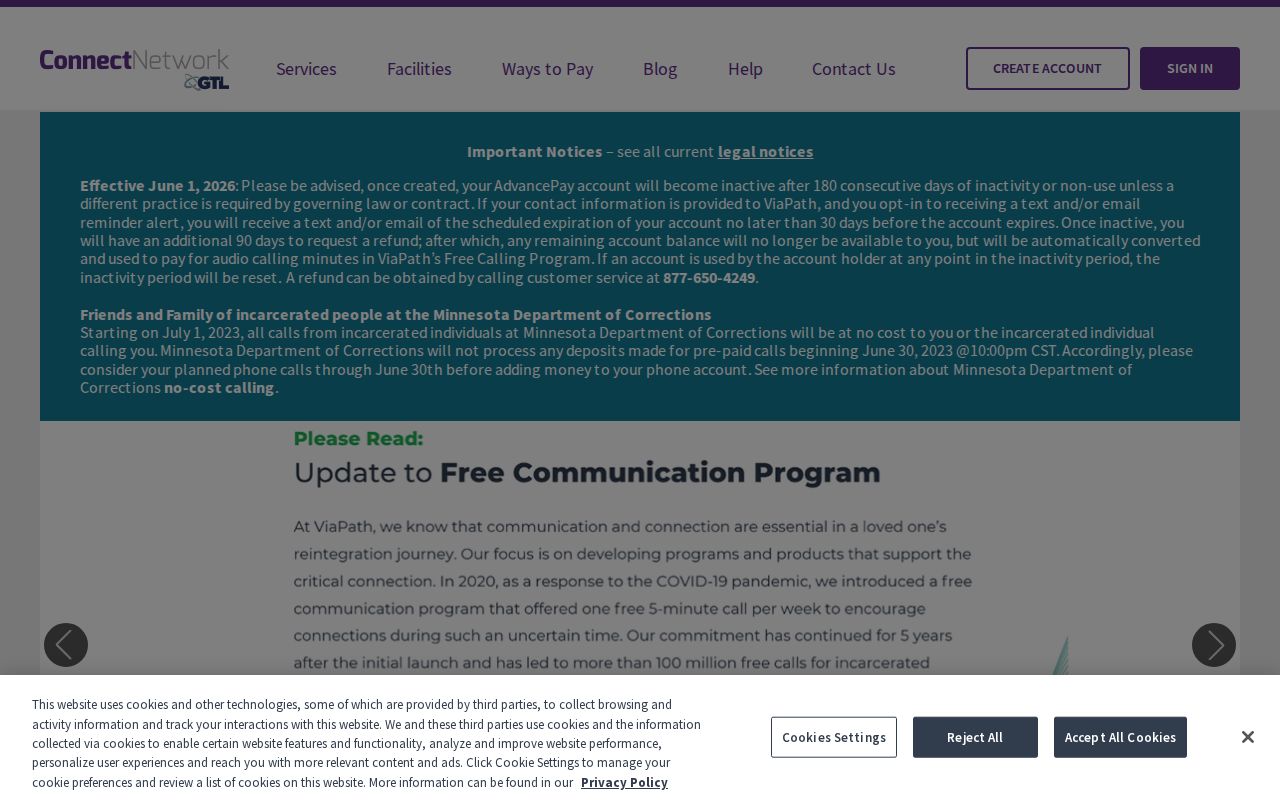 Lauderdale County inmate records ConnectNetwork visitation account