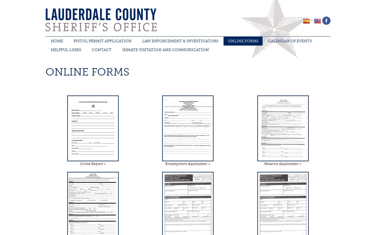 Lauderdale County warrant records sheriff online forms